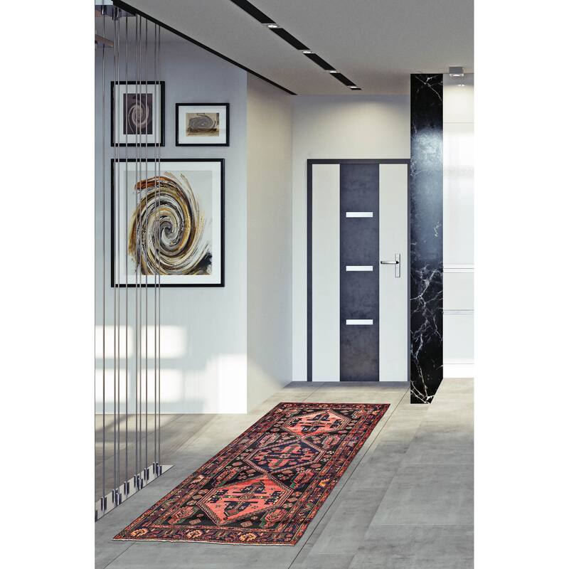 ECARPETGALLERY Hand-knotted Konya Anatolian Black Wool Rug - 4'2 x 8'0