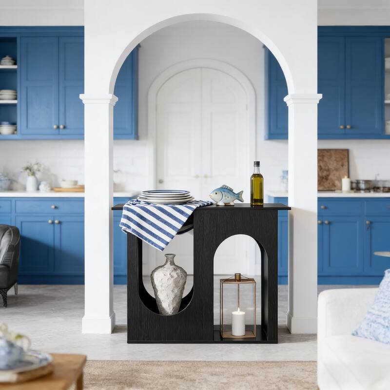 Elegant Couch Table, Narrow Console Table, Sofa Table - Black