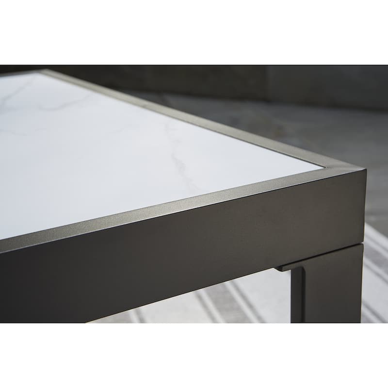 Signature Design by Ashley Beachloft Black/Gray Outdoor Coffee Table - 30"W x 30"D x 18"H