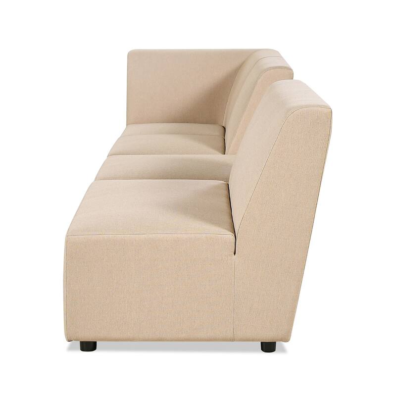 Cleo 140" Outdoor Sectional Sofa with Ottoman