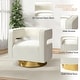 preview thumbnail 50 of 114, HULALA HOME Carisa Modern Upholstered Swivel Open-Back Barrel Chair with Golden Base