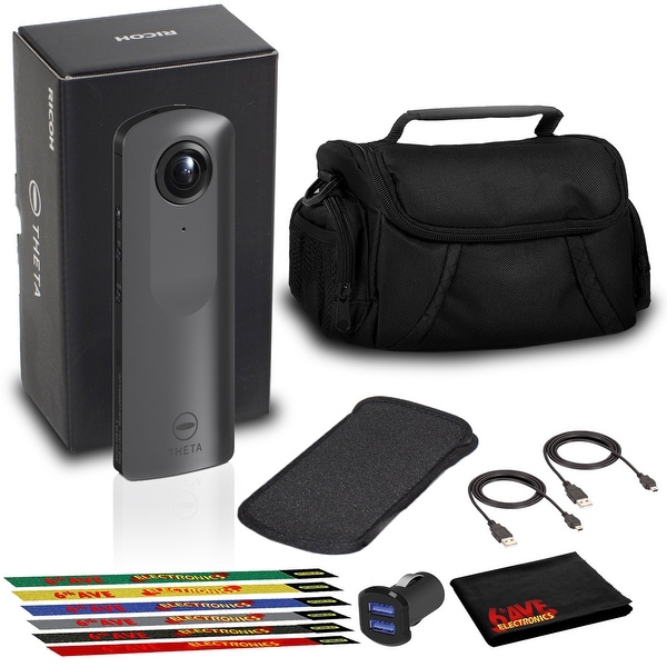 Ricoh THETA V 360 4K Spherical VR Camera with Case, USB Cables, and. Opens flyout.