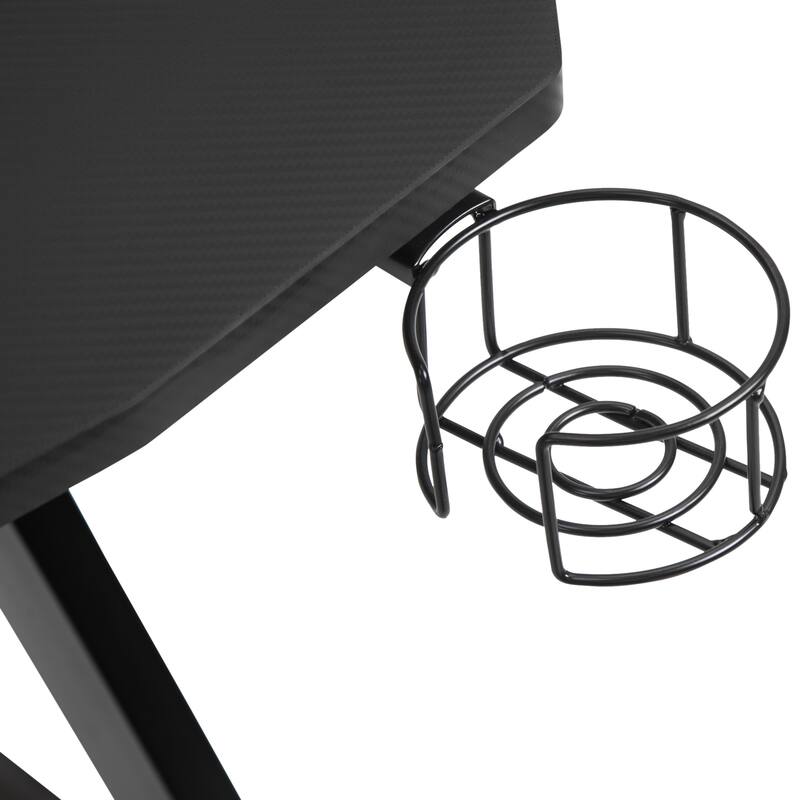 HomCom 55-inch Metallic Gaming Desk