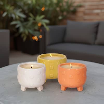 Set of 3, 5" Big Dot Footed Planter, Citro Candle 16oz 5.0"H - 6.0" x 6.0" x 5.0" - 6" x 6" x 5"