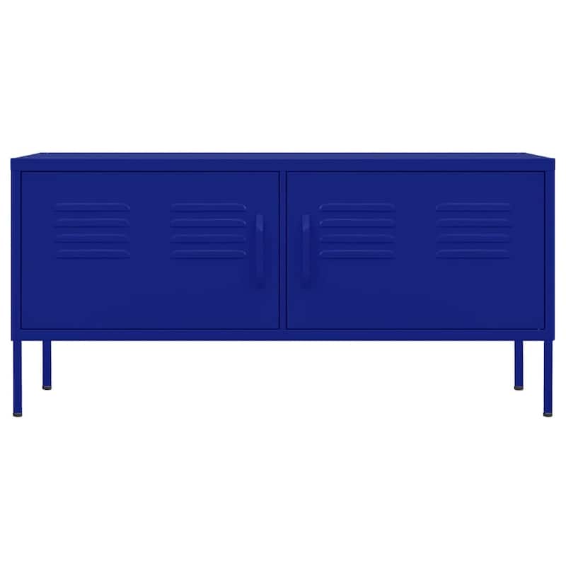 vidaXL TV Stand TV Unit Sideboard Home TV Console Media Unit Cupboard Steel - 41.3" x 13.8" x 19.7"