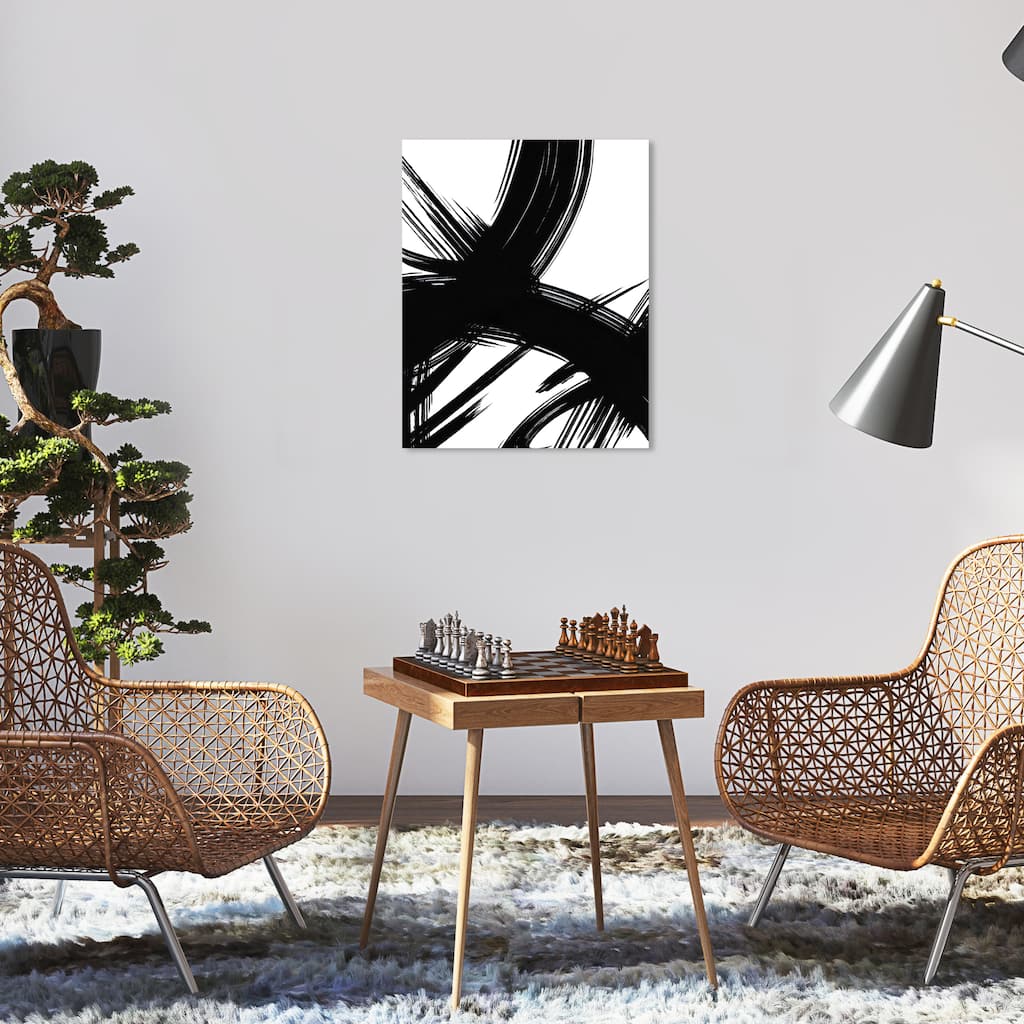 Wynwood Studio Canvas Abstract Expression II Black and Modern & Contemporary Wall Art Canvas Print