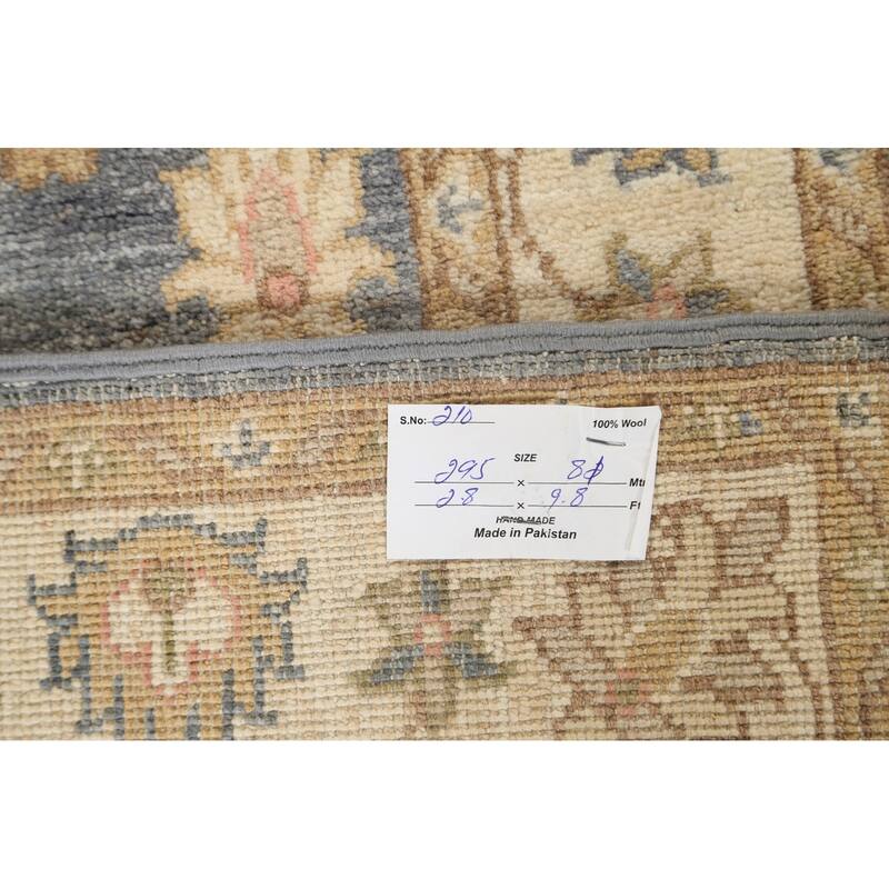 Vegetable Dye Floral Oriental Peshawar Chobi Runner Rug Hand-knotted - 2'8" x 9'8"