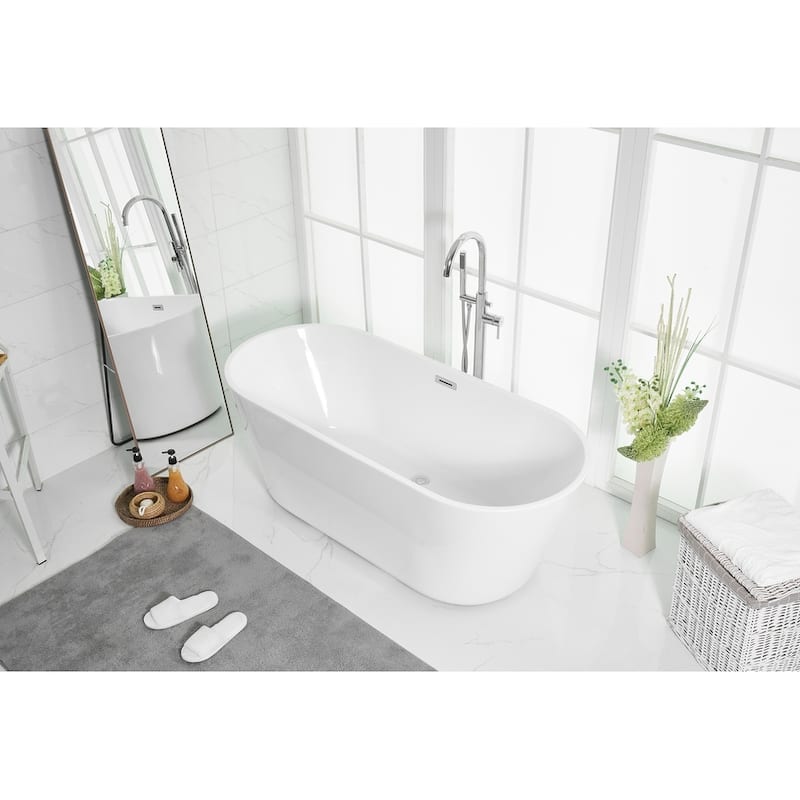 Odell Soaking Bathtub in Glossy White