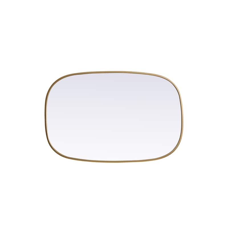 Indigo Home Metal Frame Oval Mirror 24x36 Inch