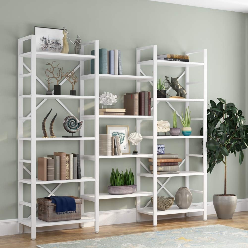 Large deals white bookshelf