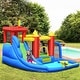 preview thumbnail 7 of 10, Inflatable Bounce House Splash Pool with Water Climb Slide Blower included - Multi - 11.4 ft (L) x 10.3 ft (D) x 8 ft (H)