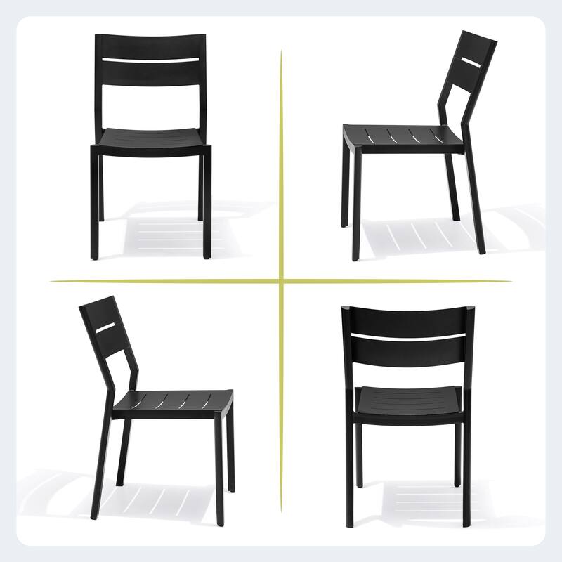 Outdoor All-Weather Aluminum Stackable Dining Chairs - See Picture