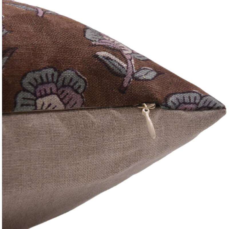Fabdivine Linen Square Block print pillow Cover