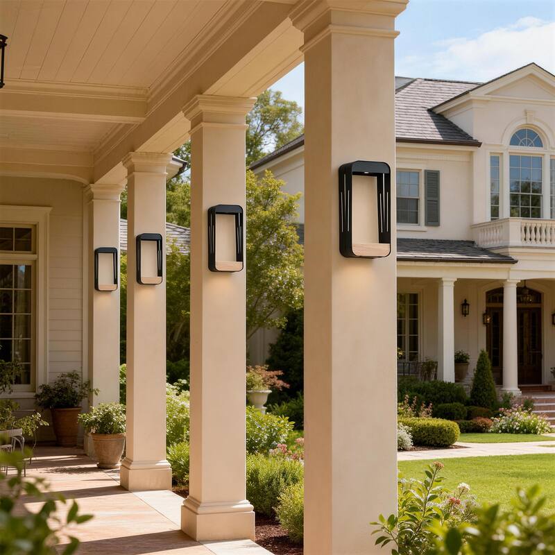 Modern Rectangular Iron Outdoor Wall Light