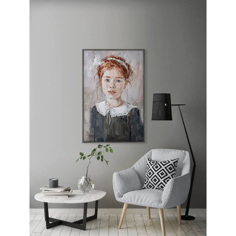 Simply Happy Floater Framed Print on Canvas