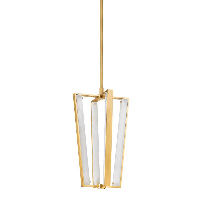 Hudson Valley Lighting 4054 Edgemere 16" Wide LED Pendant - Aged Brass / Distressed Bronze