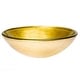 preview thumbnail 3 of 6, Eden Bath Venice Round Vessel Glass Sink - Golden