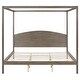 preview thumbnail 16 of 15, 83.9"L Wood Canopy Bed Platform Bed with Headboard and Support Legs,King Size