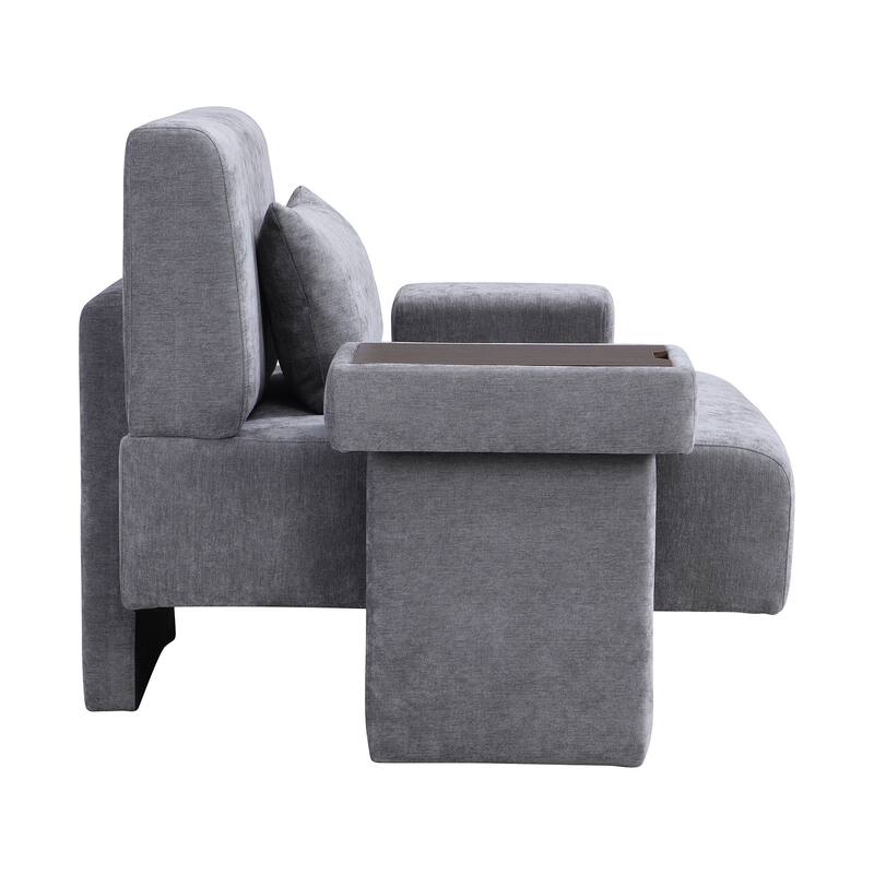 Modern Upholstered Armchair with Pillow