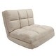 preview thumbnail 16 of 58, Loungie Microsuede 5-position Convertible Flip Chair/ Sleeper Beige