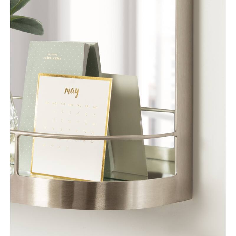 Kate and Laurel Peyson Framed Arch Mirror with Shelf