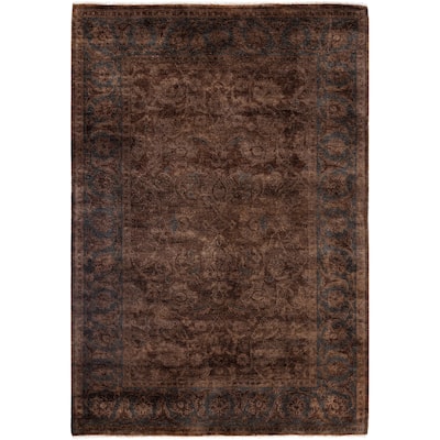 Overdyed One-of-a-Kind Hand-Knotted Area Rug - Brown - 4' 2" x 6' 1"