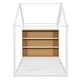 preview thumbnail 15 of 15, Twin Size Metal Bed House Bed Frame with Shelves and Lights