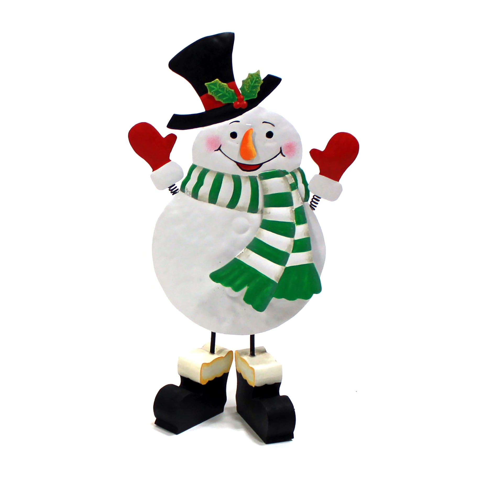 13" Metal Snowman Standing Figure