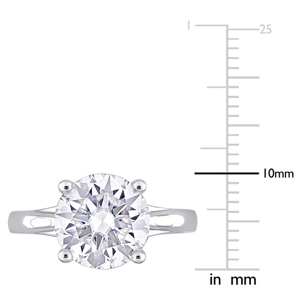 Miadora 3 1/2ct DEW Moissanite Classic Solitaire Engagement Ring in 10k White Gold