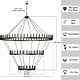 preview thumbnail 25 of 30, Large Black Wagon Wheel Chandelier Farmhouse Pendant Light Fixture