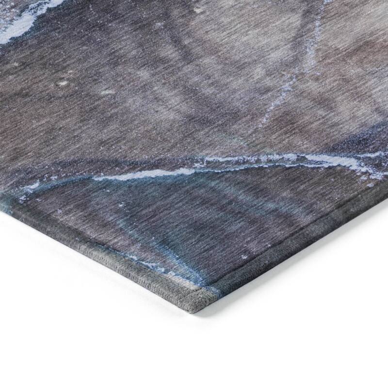 Fami Contemporary Abstract Weather Resistant Modern Chic Runner Outdoor Rug
