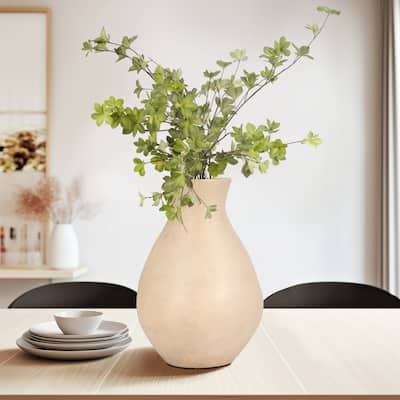 Sagebrook Home Terracotta, 19" Unique Vase, Round, Textured, Serenity/Mysterious, Ideal gift