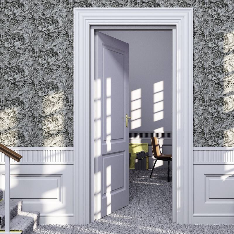 Arthouse Osgood Charcoal Marbled Wallpaper