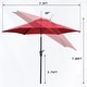 preview thumbnail 12 of 111, Autlaycil 7.5FT Patio Umbrella with Tilt and Crank