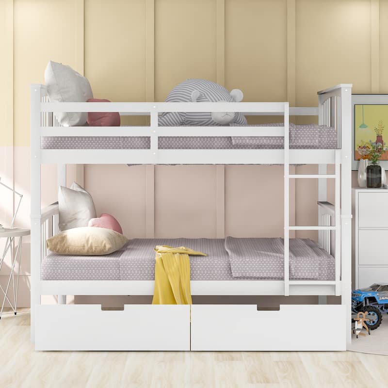 Bunk Bed with Drawers and Ladder