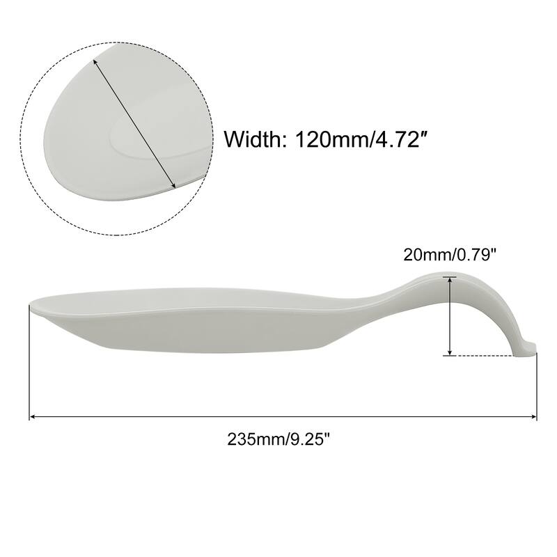 4.72" Heat Resistant Silicone Spoon Rest Kitchen Utensil Holder, 1Pcs - Light Gray - 1Pcs