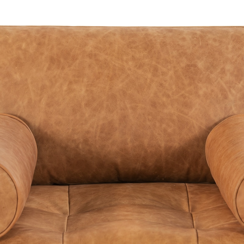Poly & Bark Napa Lounge Chair (Set of 2) - Full Grain Genuine Italian Leather