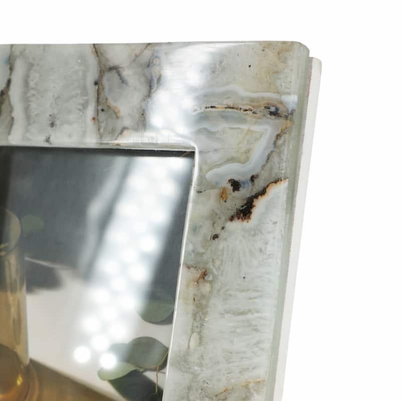 Stone Agate Decorative Frame Accents Modern Glam Style Sleek Display