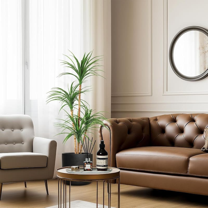 Artificial Dracaena Tree, Realistic Fake Dracaena Plant for Home Decor