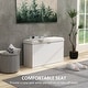preview thumbnail 13 of 16, HOMCOM Shoe Bench with Padded Seat Cushion and Flip-Drawer, Entryway Bench Holds up to 265lb, Shoe Cabinet