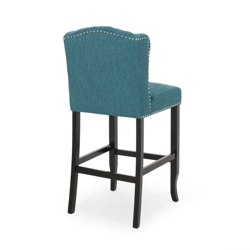 Tufted Wingback 31 Inch Counter Stools, Set Of 2