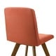 preview thumbnail 5 of 10, Set of 4 Gina Upholstered Dining Chairs in Walnut Finish