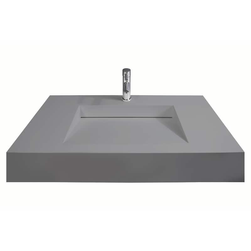 Audrey 36" - 72" Solid Surface Bathroom Vanity Top