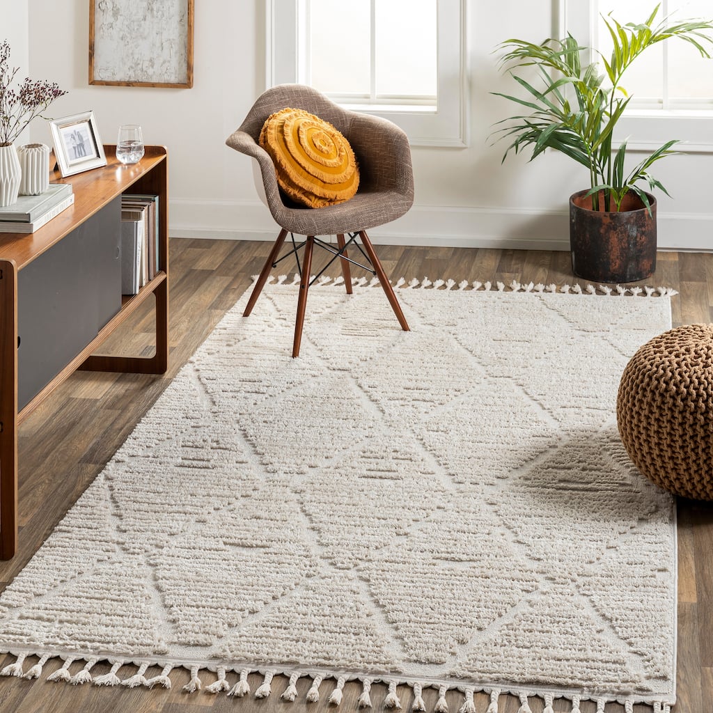Livabliss Sherine Boho Textured Area Rug