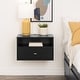preview thumbnail 4 of 64, Prepac Floating Nightstand Black