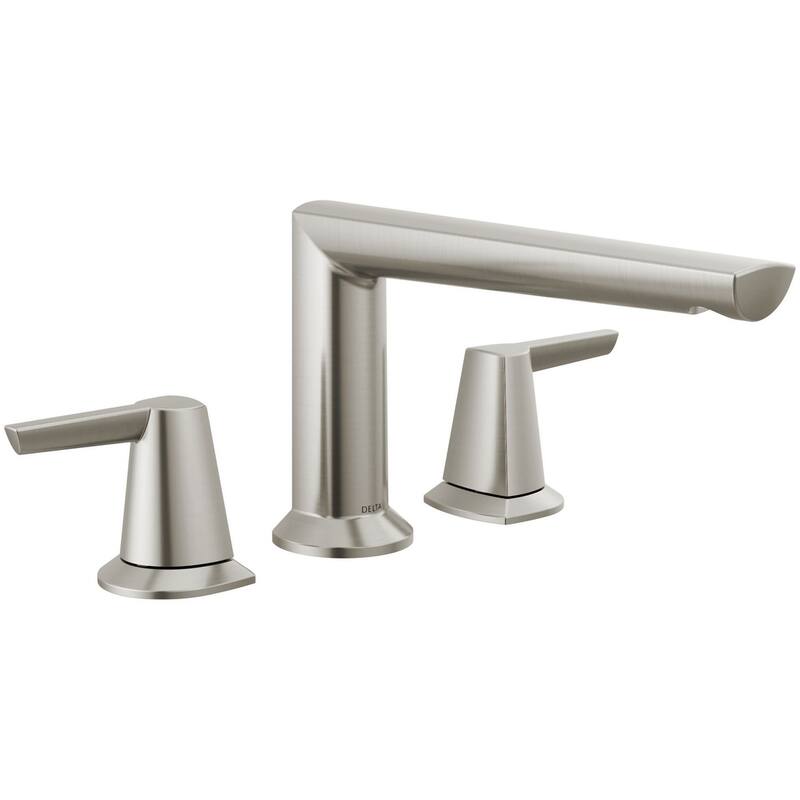Delta Galeon Lumicoat Roman Tub and Shower 3-Hole Trim Package - Less - Lumicoat Stainless