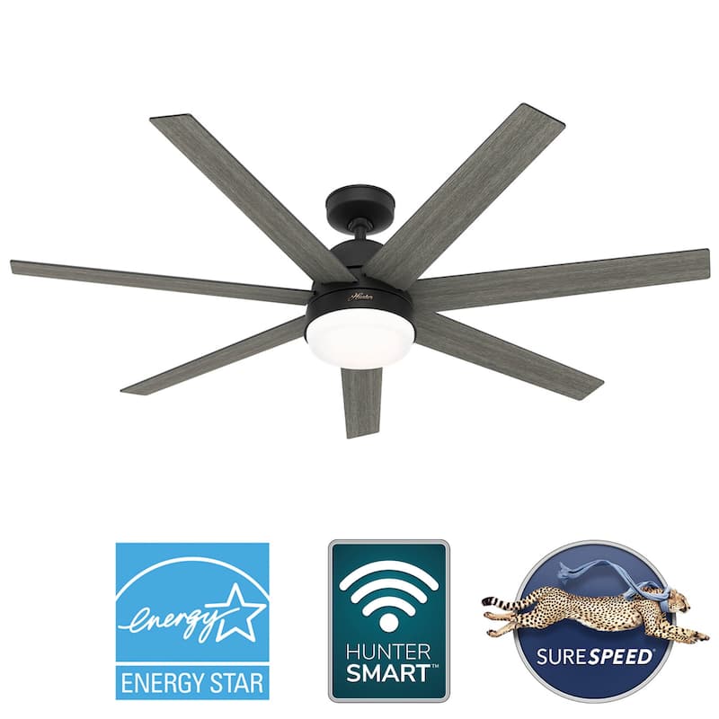 Hunter 60" WiFi Phenomenon Ceiling Fan w/LED Light, Wall Control - Windmill - SMART FAN! ENERGY STAR!
