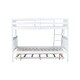 preview thumbnail 10 of 10, White Twin-over-Full Wood Bunk Bed Convertible Beds with Twin Size Pull-Out Trundle for Guest Room