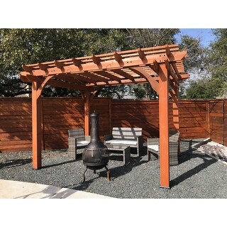 pergola backyard cedar discovery overstock