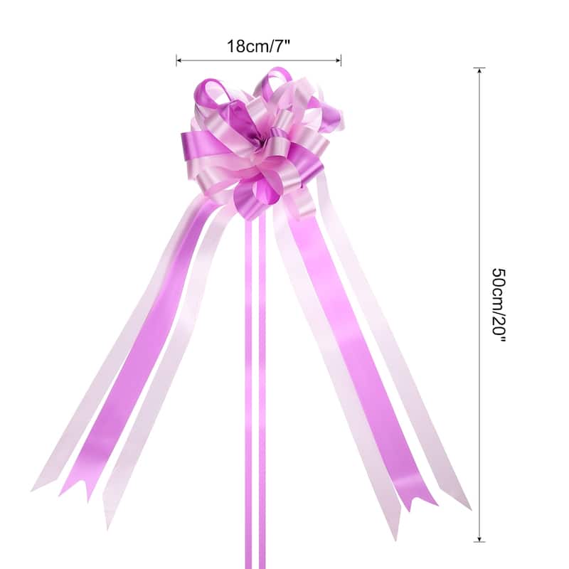 10pcs 7" Large Big Pull Bow Car Gift Wrapping Bows Ribbon - Purple, Pink